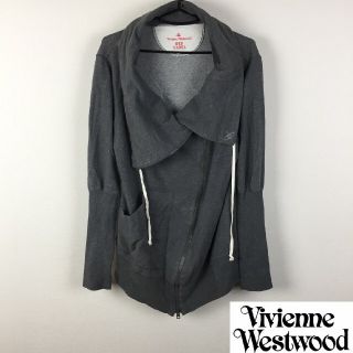 ヴィヴィアンウエストウッド(Vivienne Westwood)の美品 ヴィヴィアンウエストウッドレッドレーベル 長袖スウェット グレー サイズ1(トレーナー/スウェット)