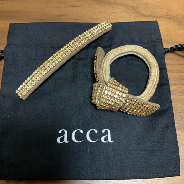 acca(アッカ)のacca アッカ リボンゴム+バレッタ セット★新品 レディースのヘアアクセサリー(ヘアゴム/シュシュ)の商品写真