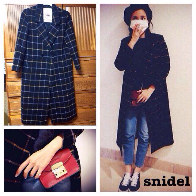 SNIDEL(スナイデル)の紗栄子着用♡snidelロングコート レディースのジャケット/アウター(ロングコート)の商品写真