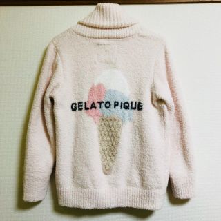 ジェラートピケ(gelato pique)の美品♡ジェラートピケ アイスジャガードショール カーディガン ピンク(ルームウェア)