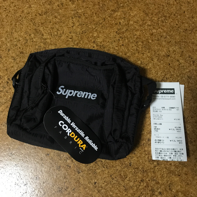 正規品 立ち上げ 19ss Supreme Shoulder Bag BLACK 2