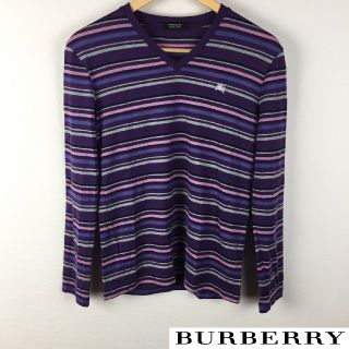 バーバリーブラックレーベル(BURBERRY BLACK LABEL)の美品 BURBERRY BLACK LABEL 長袖カットソー ボーダー(Tシャツ/カットソー(七分/長袖))