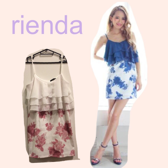 rienda(リエンダ)のフラワードッキングキャミワンピ♡ レディースのワンピース(ミニワンピース)の商品写真