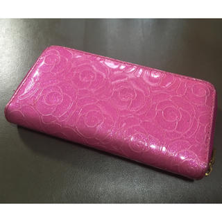 ピンク バラ 財布 (長財布)