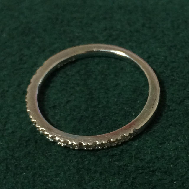 【極美品】セリーヌ CELINE リング 指輪 ダイヤ ハーフエタニティ K10