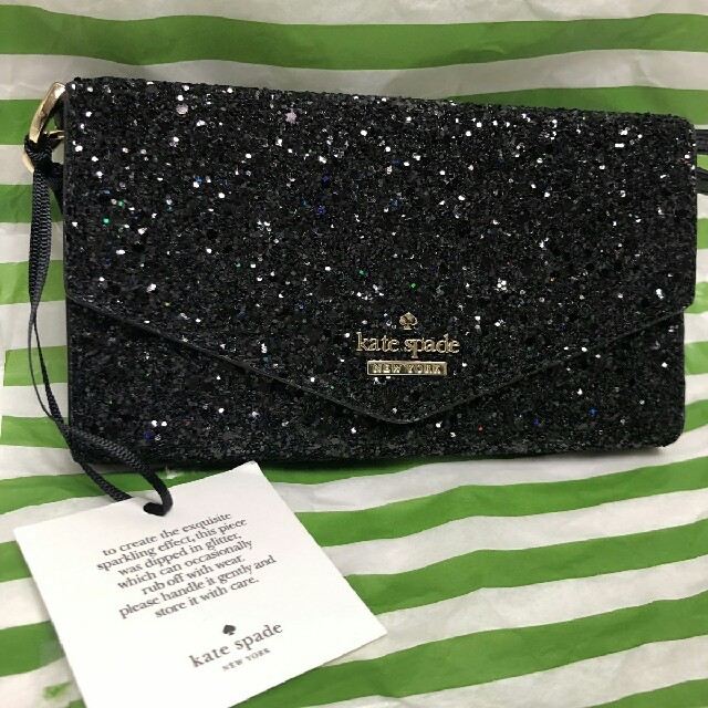 kate spade new york - 新品！ケイトスペード ◇ iPhone リストレット グリッター ID入れ付きの通販 by あーちゃん's shop｜ケイトスペードニューヨークならラクマ