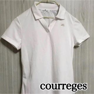 クレージュ(Courreges)のデサント【courreges】クレージュ ポロシャツ38 ホワイト(ポロシャツ)