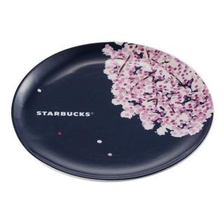 スターバックスコーヒー(Starbucks Coffee)のスターバックス ：[桜シリーズ プレート  夜桜] 限定商品 さくら 皿　小皿(食器)