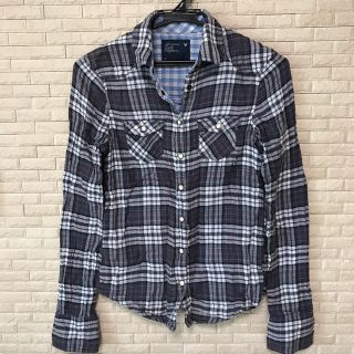 アメリカンイーグル(American Eagle)の黒チェックシャツ(シャツ/ブラウス(長袖/七分))