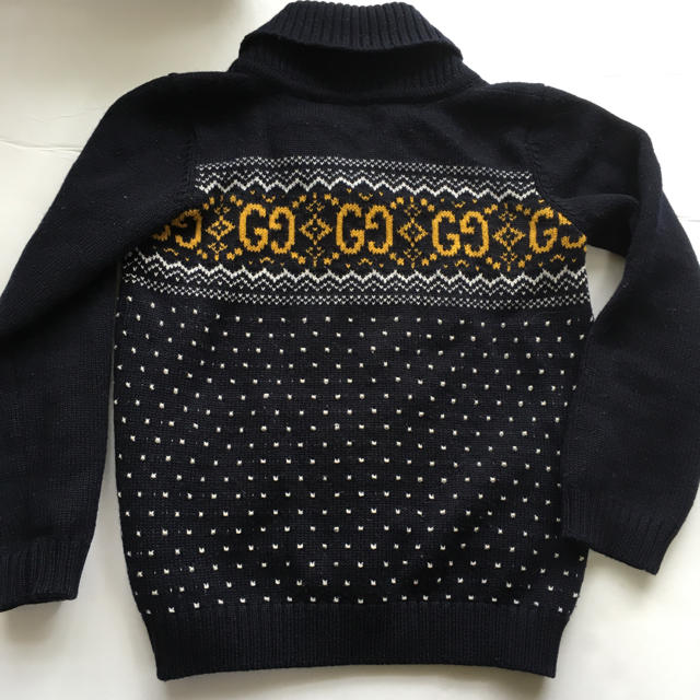 Gucci(グッチ)のGUCCI グッチ 厚手ニットカーディガン36m90cm〜95cm キッズ/ベビー/マタニティのキッズ服男の子用(90cm~)(カーディガン)の商品写真