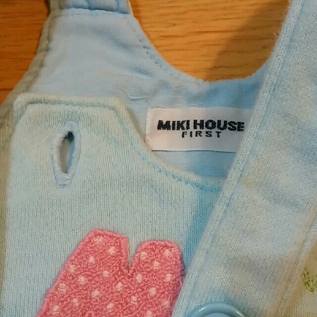 mikihouse(ミキハウス)の☆ミキハウスファースト 70 ショートオール　水色　男の子☆ キッズ/ベビー/マタニティのベビー服(~85cm)(カバーオール)の商品写真