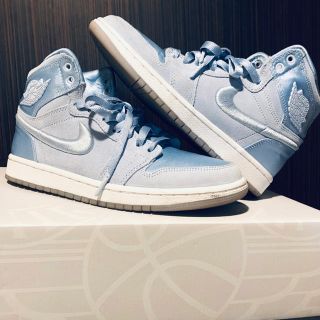 ナイキ(NIKE)のAIR JORDAN 1 エアジョーダン1 WMNR ハイドロゲンブルー(スニーカー)