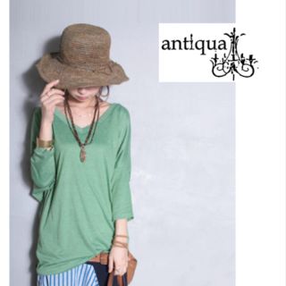 アンティカ(antiqua)のantiqua♛7分袖ドルマントップス【新品】(カットソー(長袖/七分))