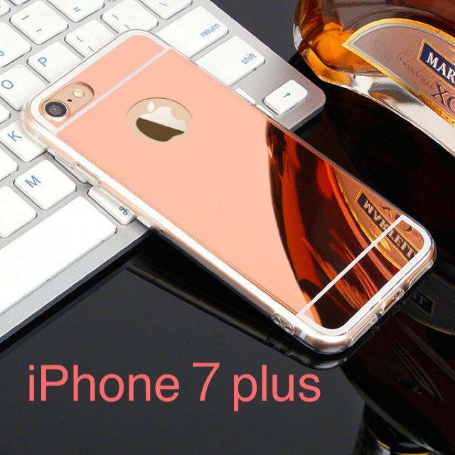 プラダ iphone7plus カバー メンズ | 新品 iphone TPU 鏡面 ミラーカバー (iphone7plus,ピンクの通販 by S2's shop｜ラクマ