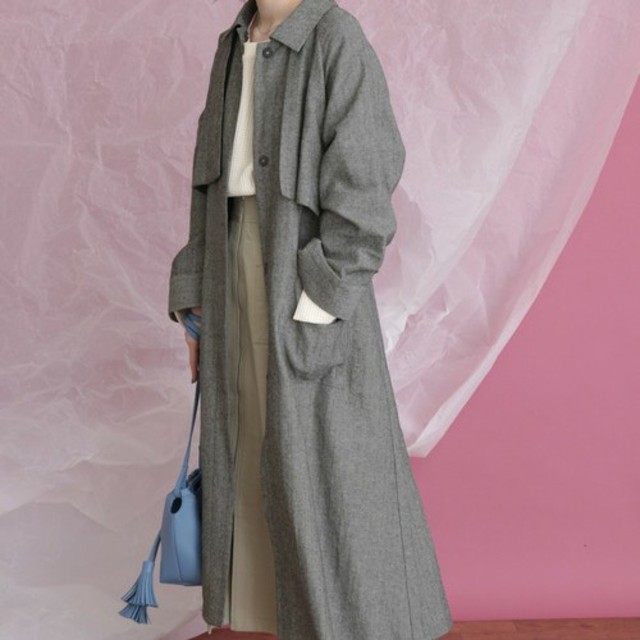 KBF(ケービーエフ)の綿麻ボリュームコート レディースのジャケット/アウター(トレンチコート)の商品写真