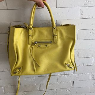 バレンシアガバッグ(BALENCIAGA BAG)のBALENCIAGA ペーパーミニ イエロー(ハンドバッグ)