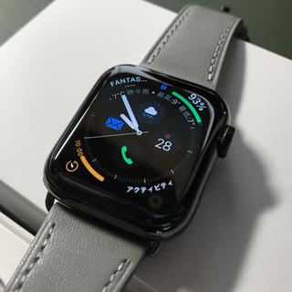 アップル(Apple)のApple Watch series4 40mm ブラックステンレス 美品(その他)