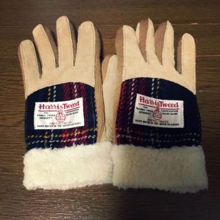 ハリスツイード(Harris Tweed)の３月末処分！！美品！しまむら ハリスツイード タッチパネル対応 ベージュ 手袋(手袋)