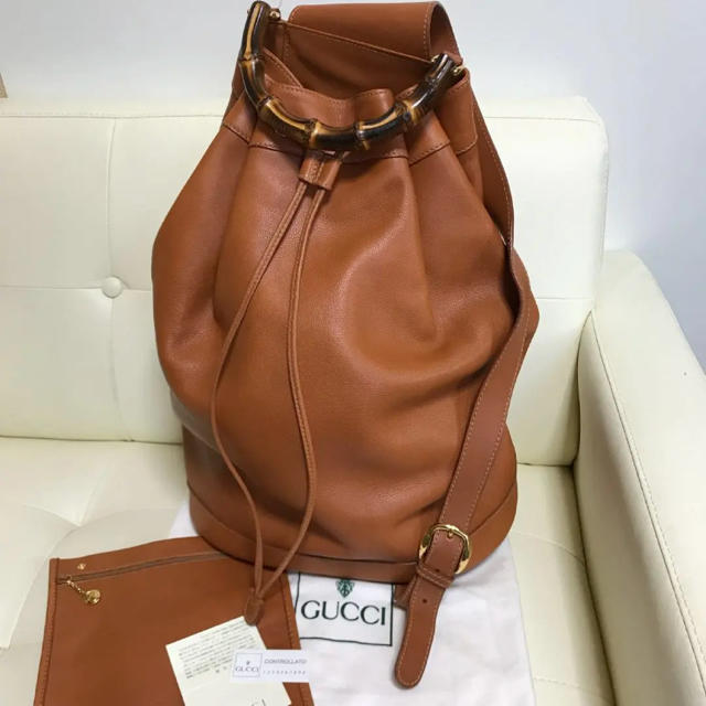 Gucci - 美品 GUCCI オールド グッチ バンブー 巾着 ワンショルダー