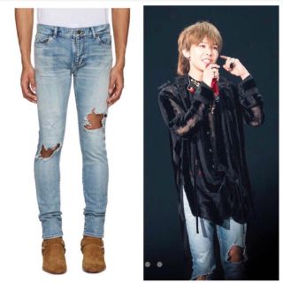 サンローラン(Saint Laurent)のサンローラン 17SS 26 ダメージスキニー(デニム/ジーンズ)