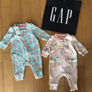 ベビーギャップ(babyGAP)のbaby GAP ロンパース 45〜50cm 2枚セット(ロンパース)