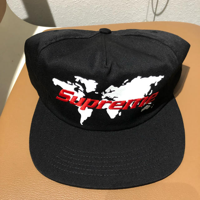 帽子supreme World 5-Panel ブラック