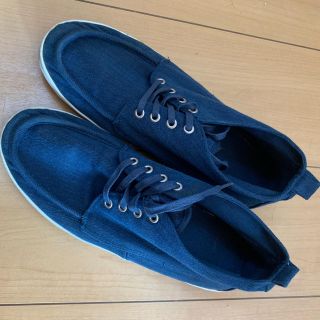 エイチアンドエム(H&M)のH&M メンズスニーカー 紺 ネイビー 25.5cm(スニーカー)