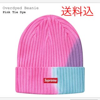 シュプリーム(Supreme)の送料込 supreme overdyed beanie pink tie dye(ニット帽/ビーニー)