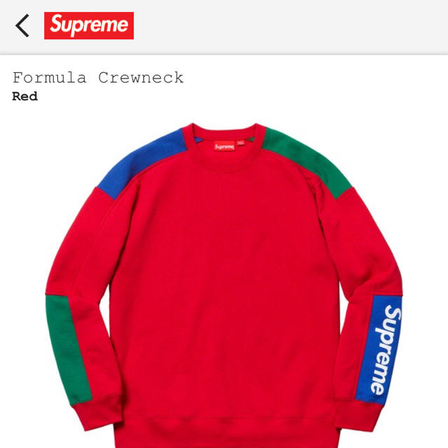 シュプリーム Supreme Formula Crewneck 2019ss