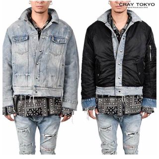 フィアオブゴッド(FEAR OF GOD)のリバーシブルma-1 amiri 同型 Gジャン(Gジャン/デニムジャケット)