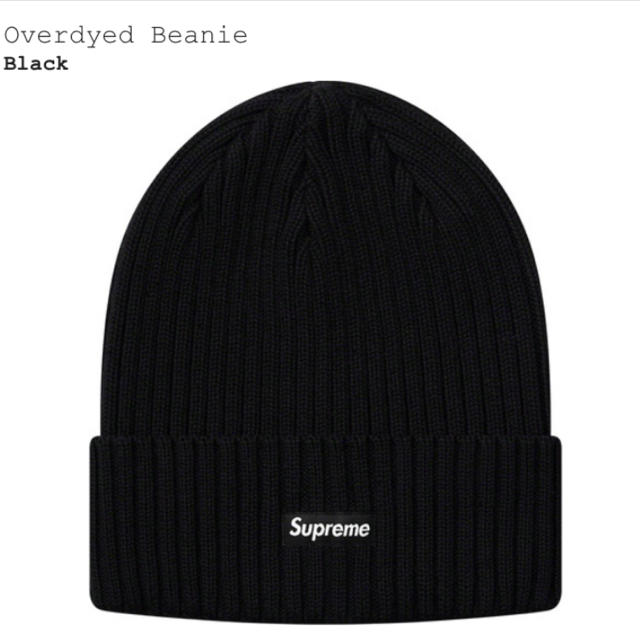 ニット帽/ビーニーsupreme overdyed beanie black