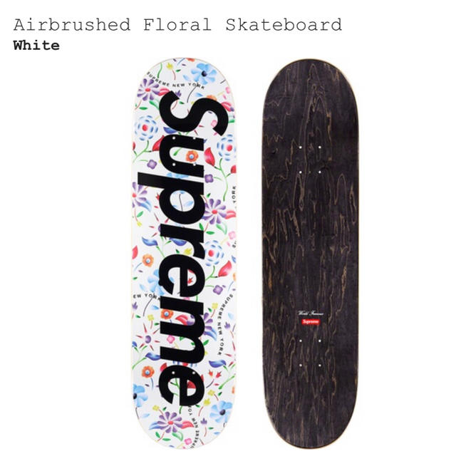 Supreme Airbrushed Floral Skateboard 白