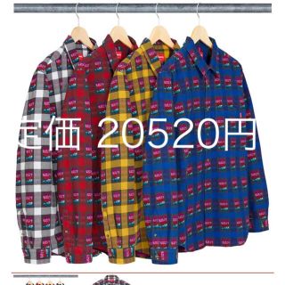 シュプリーム(Supreme)のM 赤 Rose Buffalo Plaid Shirt Supreme バラ(シャツ)