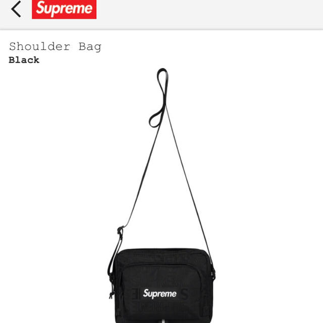 supreme shoulder bag ブラック