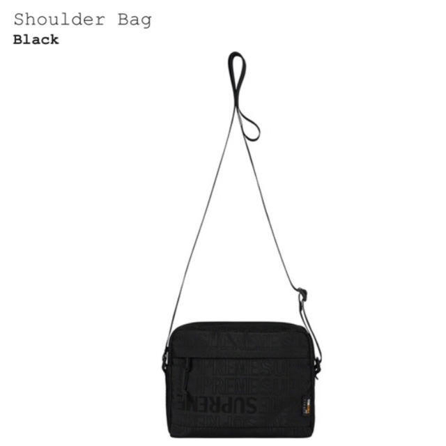 Shoulder Bag Black  supreme 19ss 2