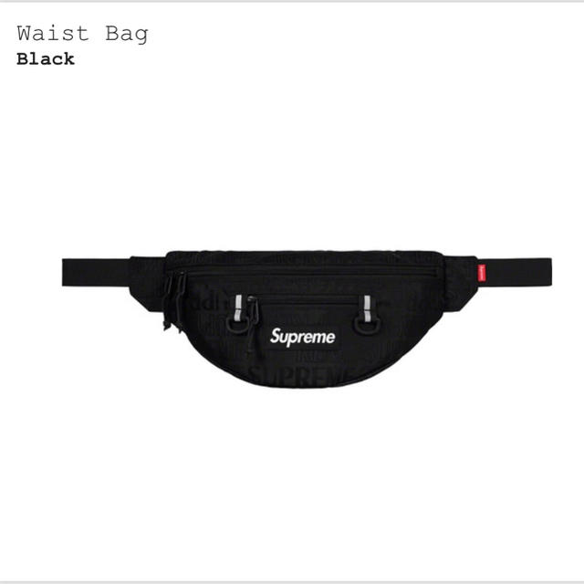 supreme 19ss waist bag black