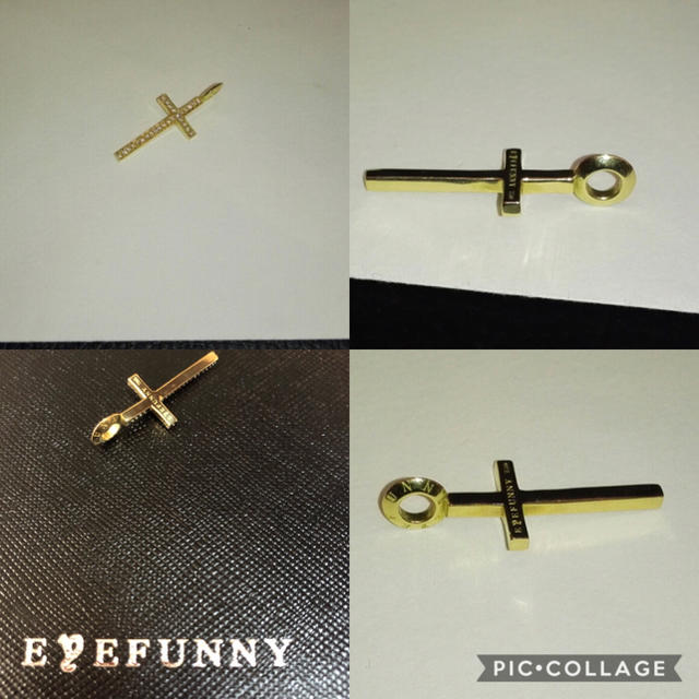 EYEFUNNY(アイファニー)の定価286,200円 EYEFUNNY アイファニー フラット クロス S YG メンズのアクセサリー(ネックレス)の商品写真