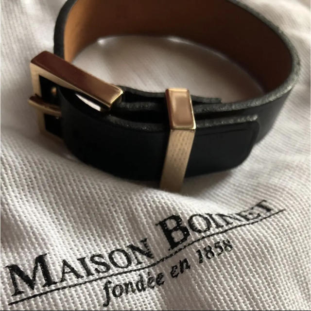 DEUXIEME CLASSE(ドゥーズィエムクラス)のMAISON BOINET  メゾンボワネ  バングル ブラック 黒 レディースのアクセサリー(ブレスレット/バングル)の商品写真