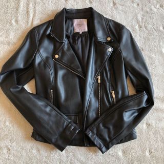 ザラ(ZARA)の試着のみ ZARA フェイクレザージャケット(ライダースジャケット)