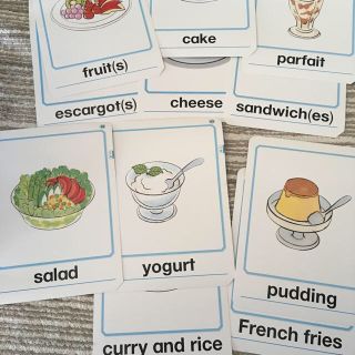 英語教材 食べ物 11枚 (知育玩具)