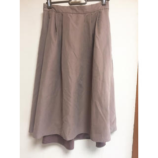 ショコラフィネローブ(chocol raffine robe)のピンクベージュ スカート(ひざ丈スカート)