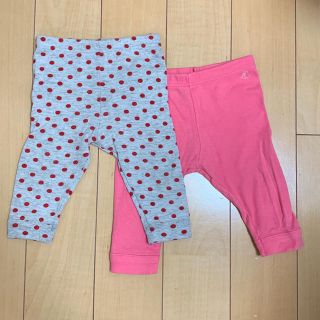 プチバトー(PETIT BATEAU)のプチバトー レギンス カルソン 6m/67㎝ 二本セット(パンツ)