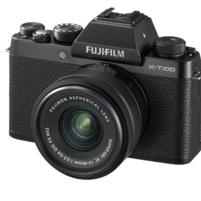新品 FUJIFILM X-T100 レンズセット ブラックカメラ