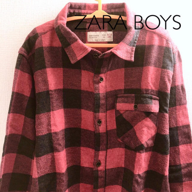 ZARA(ザラ)の【ザラ】キッズ チェックネルシャツ 140 ZARABOYS キッズ/ベビー/マタニティのキッズ服男の子用(90cm~)(ブラウス)の商品写真