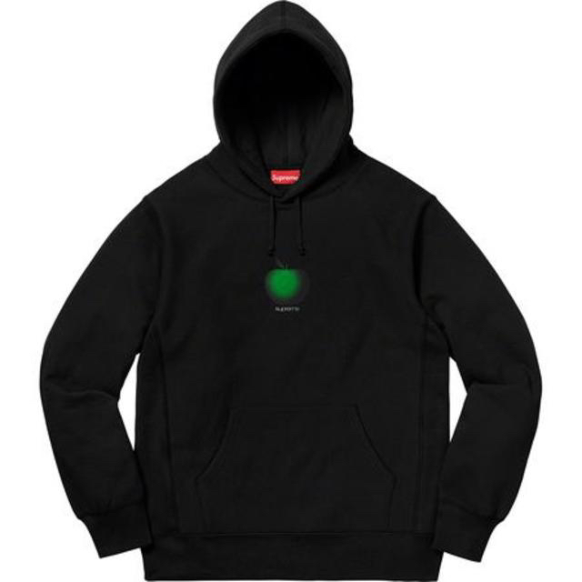 美品 Supreme シュプリーム APPLE HOODED SWEATSHIRT パーカー 1点 S コットン100％ プルオーバー フード アップルロゴ メンズ AM4817A75