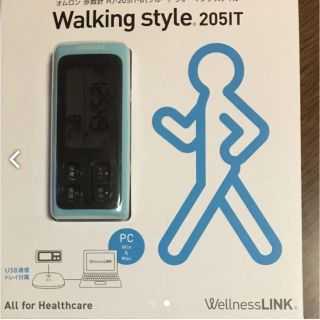 オムロン(OMRON)の新品未使用オムロン 歩数計 WellnessLink HJ-205IT-B(ウォーキング)