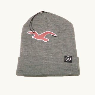 ホリスター(Hollister)の★新品/SALE★ホリスター★アクリルリブニットビーニー (Grey)(ニット帽/ビーニー)