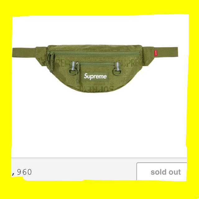 【送料込】Supreme 19ss week1 waist bag olive