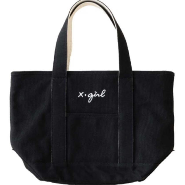 X-girl/CURSIVE LOGO CANVAS TOTE