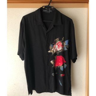 ヨウジヤマモト(Yohji Yamamoto)の花柄オープンカラーシャツ 半袖(シャツ)